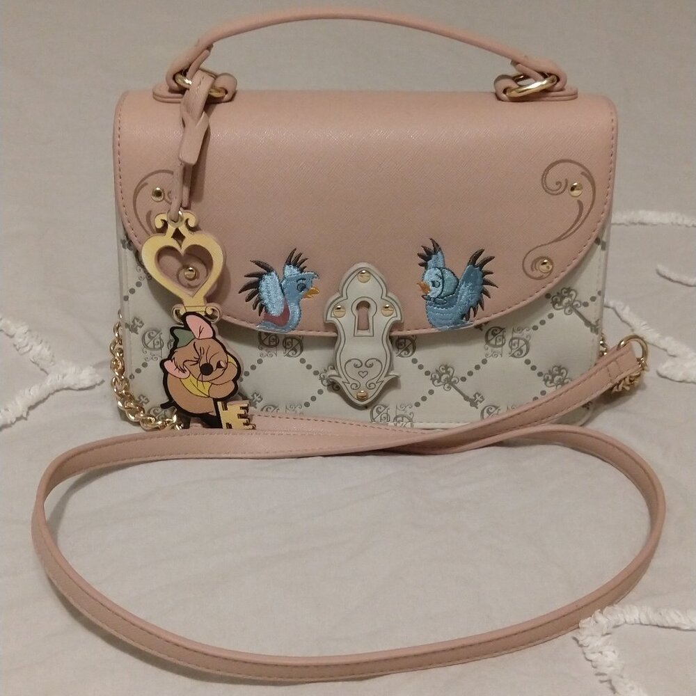 Danielle Nicole Disney Cinderella Gus Gus Monogram Crossbody Handbag